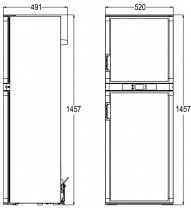 Холодильник встраиваемый компрессорный MobileComfort MC-CRX-170 правая петля.DC12V DC24V 220V